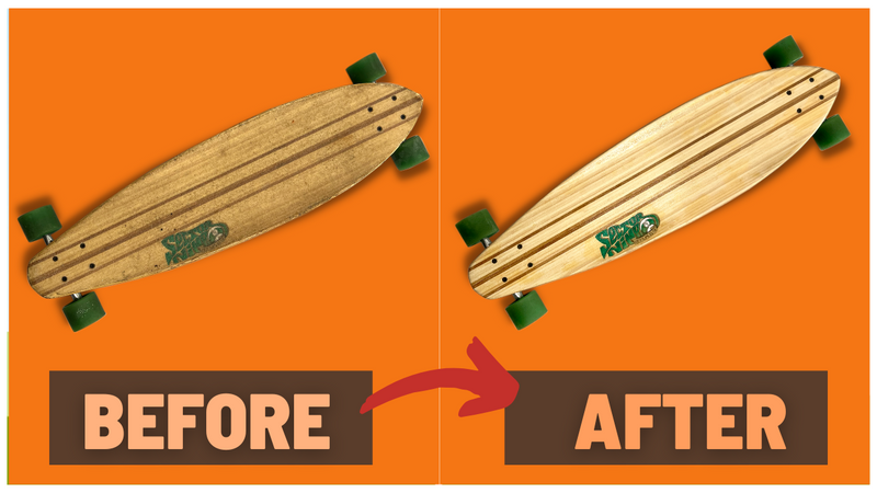 Refurbishing a Sector 9 Bamboo Skateboard with Lucid Grip