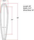 BIRCH 48" Classic Cruiser: Classic Retro Longboard Skateboard