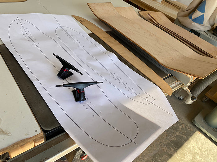Lucid 48" Pressed Maple Longboard Skateboard Blank - Custom Shaped Skateboard