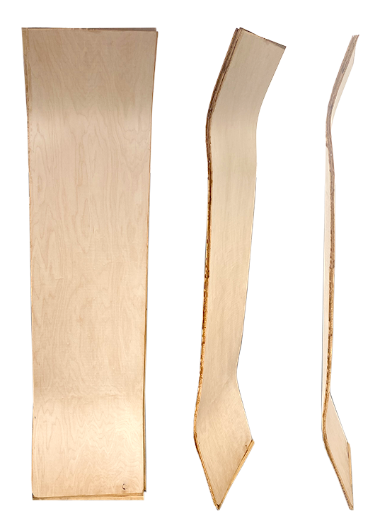 Lucid 48" Pressed Maple Longboard Skateboard Blank - Custom Shaped Skateboard