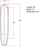 BIRCH 60" LOG Cruiser: Surf-Inspired Longboard Skateboard - Complete Setup