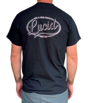 LUCID - Short Sleeve RETRO Design T-Shirt - BLACK