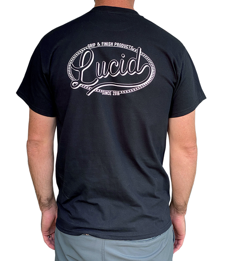 LUCID - Short Sleeve RETRO Design T-Shirt - BLACK
