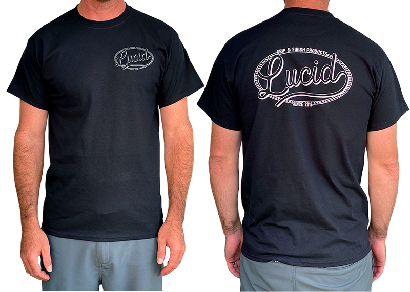 LUCID - Short Sleeve RETRO Design T-Shirt - BLACK