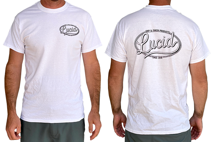 LUCID - Short Sleeve RETRO Design T-Shirt - WHITE