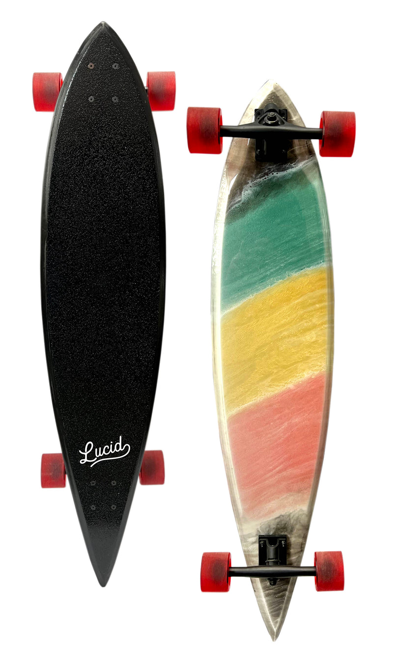 Lucid 44" Piper - RASTA - Complete Longboard