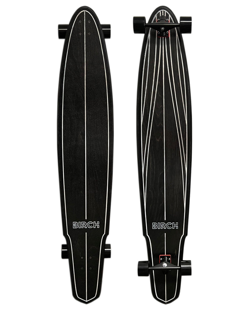 BIRCH 57" SHAKER: Longboard Cruiser Skateboard - Complete Setup