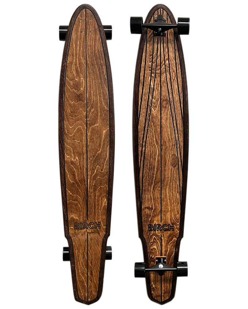 BIRCH 57" SHAKER: Longboard Cruiser Skateboard - Complete Setup