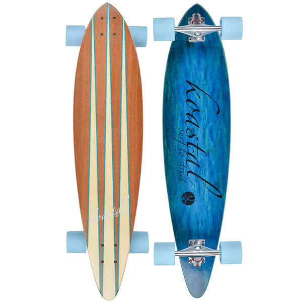 Koastal 38" Pin Tail Longboard Cruiser Skateboard - Complete